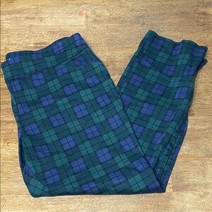 Women’s Green and Blue Plaid Pants